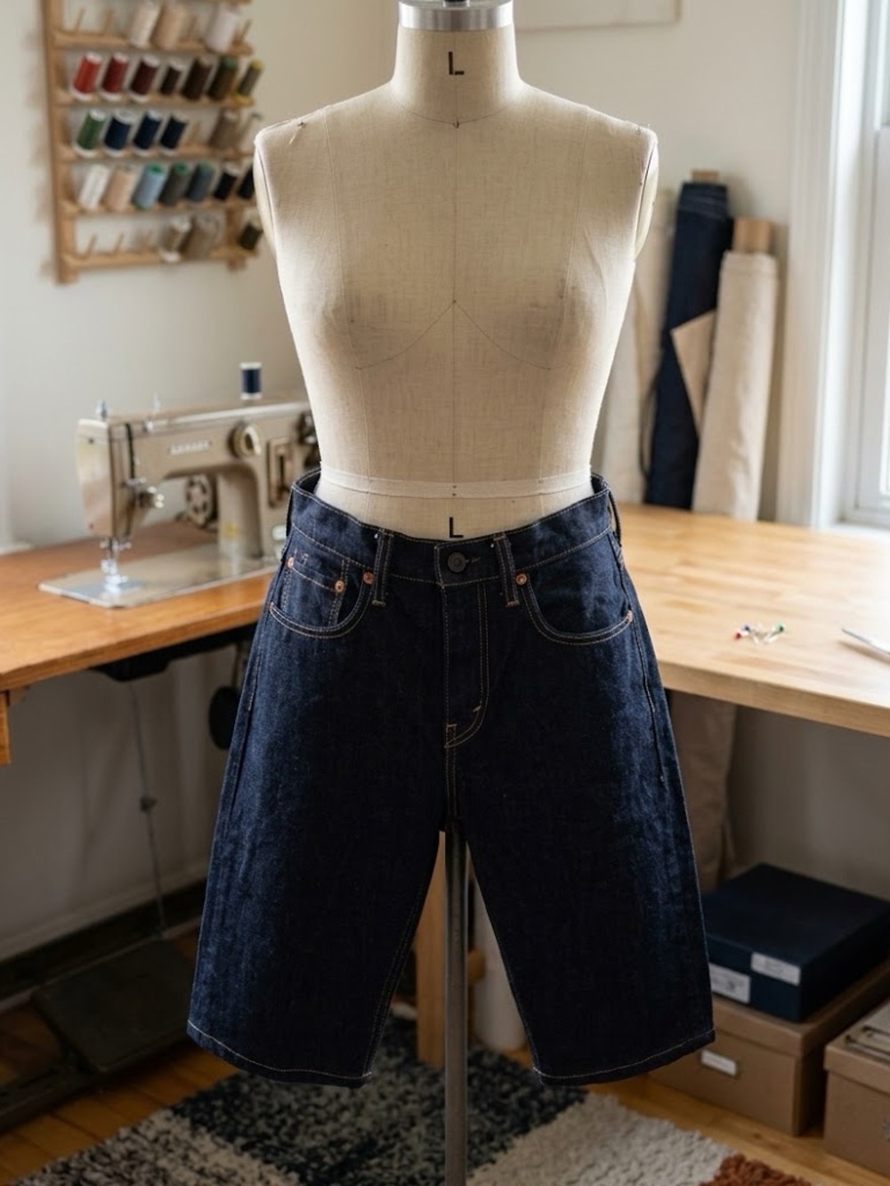 Levi’s Dark Indigo Denim Jean Shorts for Women